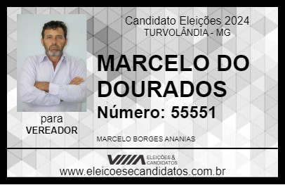 Candidato MARCELO DO DOURADOS 2024 - TURVOLÂNDIA - Eleições