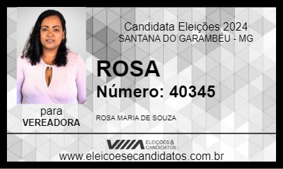 Candidato ROSA 2024 - SANTANA DO GARAMBÉU - Eleições