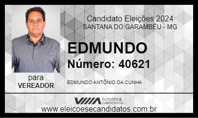 Candidato EDMUNDO 2024 - SANTANA DO GARAMBÉU - Eleições