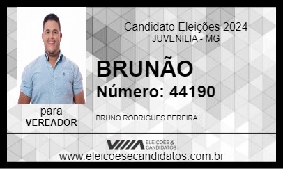 Candidato BRUNÃO 2024 - JUVENÍLIA - Eleições