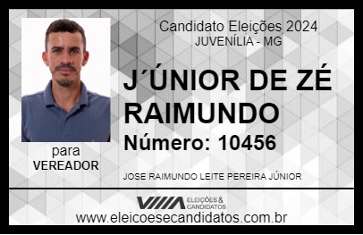 Candidato J´ÚNIOR DE ZÉ RAIMUNDO  2024 - JUVENÍLIA - Eleições