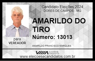 Candidato AMARILDO DO TIRO 2024 - DORES DE CAMPOS - Eleições