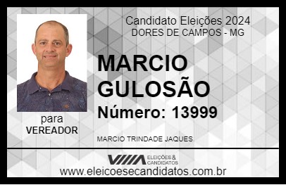 Candidato MARCIO GULOSÃO 2024 - DORES DE CAMPOS - Eleições