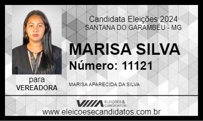 Candidato MARISA SILVA 2024 - SANTANA DO GARAMBÉU - Eleições