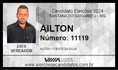 Candidato AILTON 2024 - SANTANA DO GARAMBÉU - Eleições