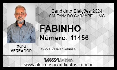 Candidato FABINHO 2024 - SANTANA DO GARAMBÉU - Eleições