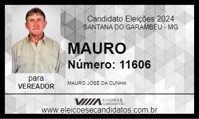 Candidato MAURO 2024 - SANTANA DO GARAMBÉU - Eleições