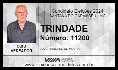 Candidato TRINDADE 2024 - SANTANA DO GARAMBÉU - Eleições