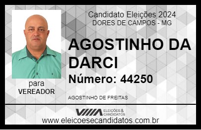 Candidato AGOSTINHO DA DARCI 2024 - DORES DE CAMPOS - Eleições