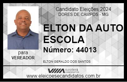 Candidato ELTON DA AUTO ESCOLA 2024 - DORES DE CAMPOS - Eleições