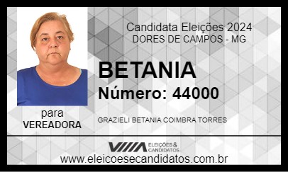 Candidato BETANIA 2024 - DORES DE CAMPOS - Eleições