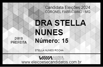 Candidato DRA STELLA NUNES 2024 - CORONEL FABRICIANO - Eleições