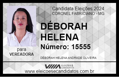 Candidato DÉBORAH HELENA 2024 - CORONEL FABRICIANO - Eleições