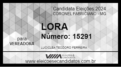 Candidato LORA 2024 - CORONEL FABRICIANO - Eleições