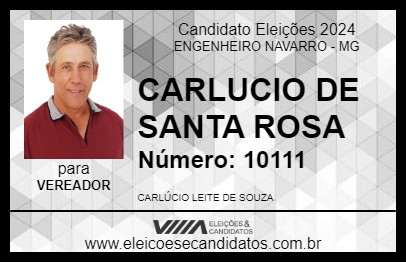 Candidato CARLUCIO DE SANTA ROSA 2024 - ENGENHEIRO NAVARRO - Eleições