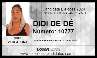 Candidato DIDI DE DÉ 2024 - ENGENHEIRO NAVARRO - Eleições