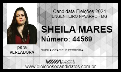 Candidato SHEILA MARES 2024 - ENGENHEIRO NAVARRO - Eleições