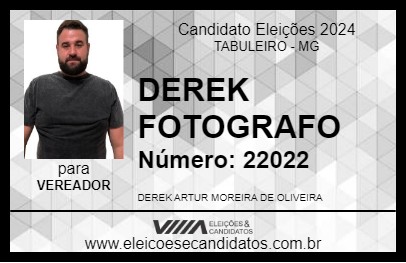 Candidato DEREK FOTOGRAFO 2024 - TABULEIRO - Eleições