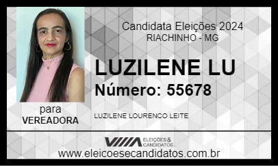 Candidato LUZILENE LU 2024 - RIACHINHO - Eleições