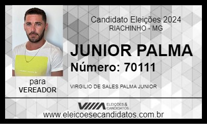 Candidato JUNIOR PALMA 2024 - RIACHINHO - Eleições