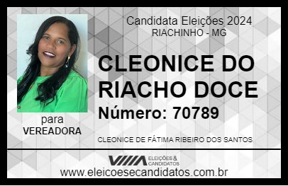 Candidato CLEONICE DO RIACHO DOCE 2024 - RIACHINHO - Eleições