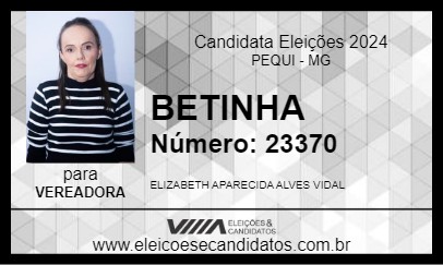 Candidato BETINHA 2024 - PEQUI - Eleições