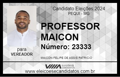 Candidato PROFESSOR MAICON 2024 - PEQUI - Eleições