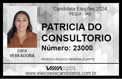 Candidato PATRICIA DO CONSULTORIO 2024 - PEQUI - Eleições