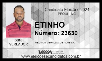 Candidato ETINHO 2024 - PEQUI - Eleições