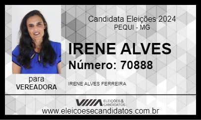 Candidato IRENE ALVES 2024 - PEQUI - Eleições