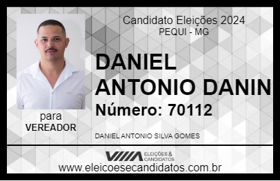 Candidato DANIEL ANTONIO DANIN 2024 - PEQUI - Eleições