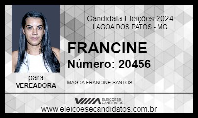 Candidato FRANCINE 2024 - LAGOA DOS PATOS - Eleições