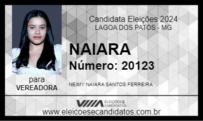 Candidato NAIARA 2024 - LAGOA DOS PATOS - Eleições