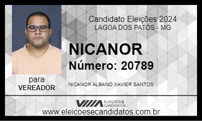 Candidato NICANOR 2024 - LAGOA DOS PATOS - Eleições