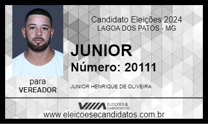 Candidato JUNIOR 2024 - LAGOA DOS PATOS - Eleições