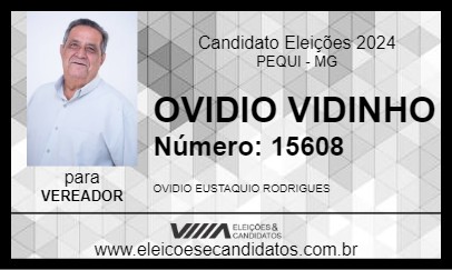 Candidato OVIDIO VIDINHO 2024 - PEQUI - Eleições