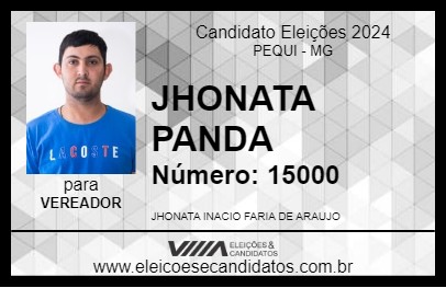 Candidato JHONATA PANDA 2024 - PEQUI - Eleições