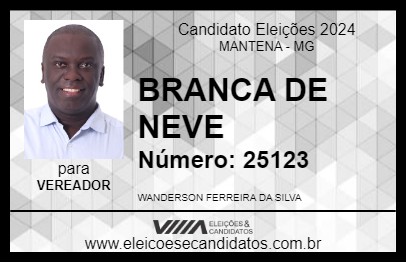 Candidato BRANCA DE NEVE 2024 - MANTENA - Eleições