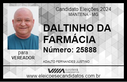 Candidato DALTINHO DA FARMÁCIA 2024 - MANTENA - Eleições