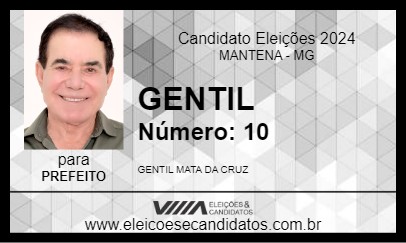 Candidato GENTIL 2024 - MANTENA - Eleições