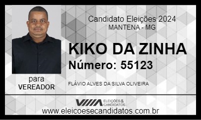 Candidato KIKO DA ZINHA 2024 - MANTENA - Eleições