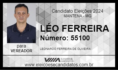 Candidato LÉO FERREIRA 2024 - MANTENA - Eleições