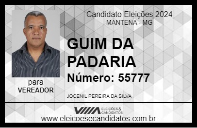 Candidato GUIM DA PADARIA 2024 - MANTENA - Eleições