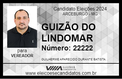 Candidato GUIZÃO DO LINDOMAR 2024 - ARCEBURGO - Eleições