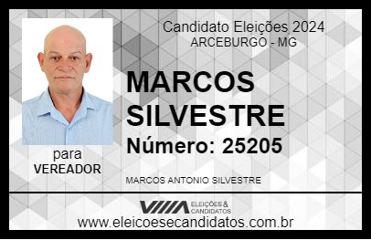 Candidato MARCOS SILVESTRE 2024 - ARCEBURGO - Eleições