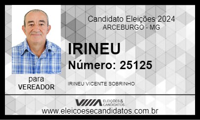 Candidato IRINEU 2024 - ARCEBURGO - Eleições