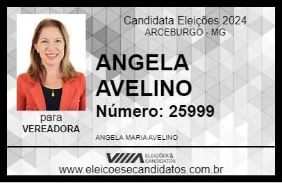 Candidato ANGELA AVELINO 2024 - ARCEBURGO - Eleições