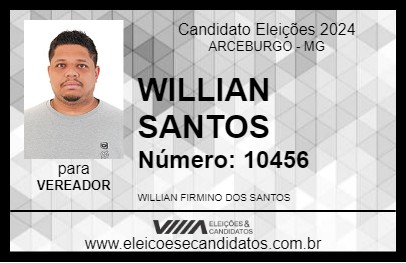 Candidato WILLIAN SANTOS 2024 - ARCEBURGO - Eleições