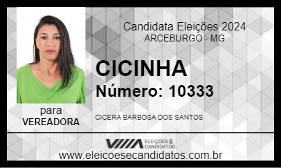 Candidato CICINHA 2024 - ARCEBURGO - Eleições