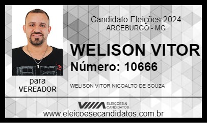 Candidato WELISON VITOR 2024 - ARCEBURGO - Eleições